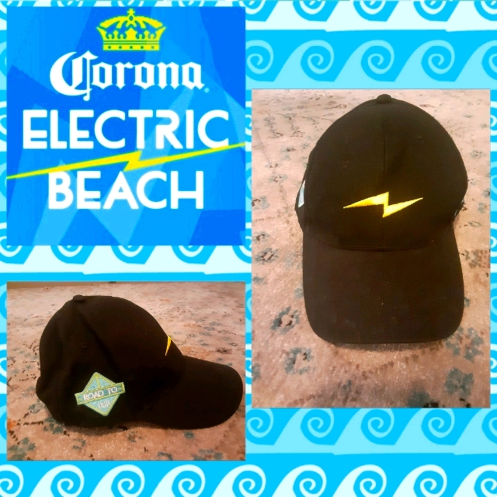 Corona electric beach black ball cap